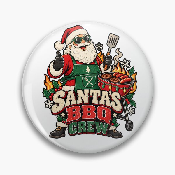 Item preview, Funny Christmas BBQ Santa Design designed and sold by Neverend Designs.
