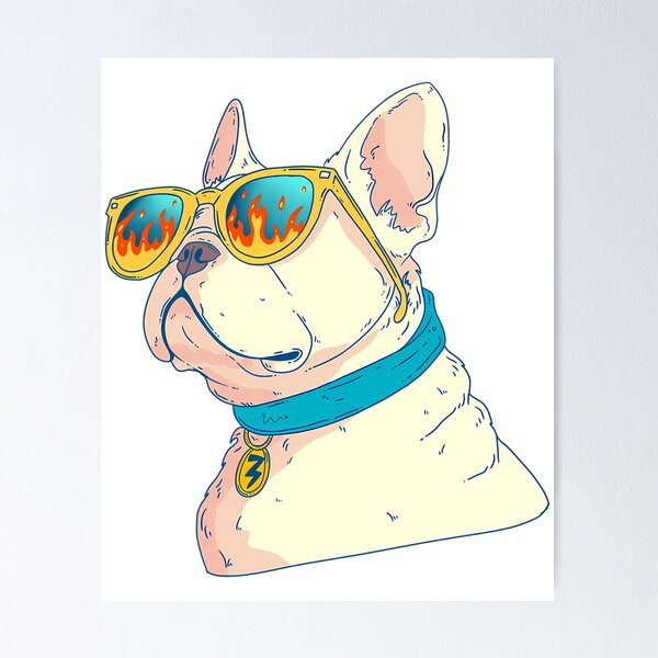Item preview, Cool French Bulldog With Flame Sunglasses designed and sold by uyndonG-rey.