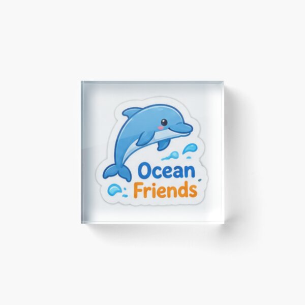 Item preview, Cute Dolphin Ocean Friends Marine Life designed and sold by LearnFunStore.
