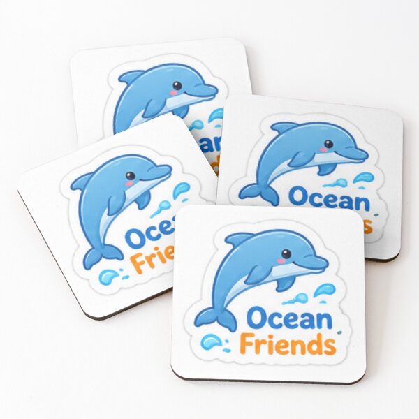 Item preview, Cute Dolphin Ocean Friends Marine Life designed and sold by LearnFunStore.