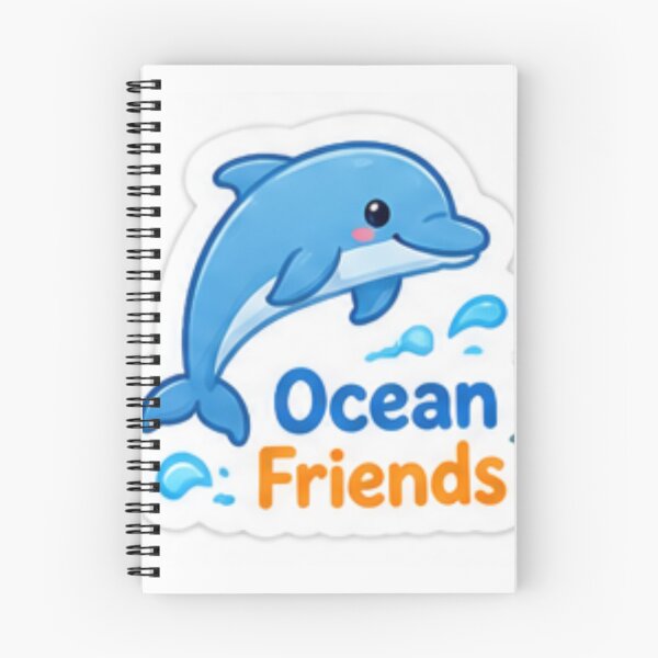 Item preview, Cute Dolphin Ocean Friends Marine Life designed and sold by LearnFunStore.