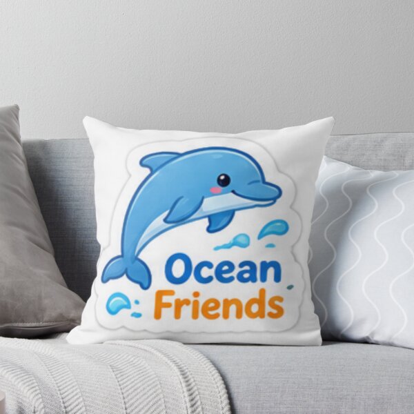 Item preview, Cute Dolphin Ocean Friends Marine Life designed and sold by LearnFunStore.