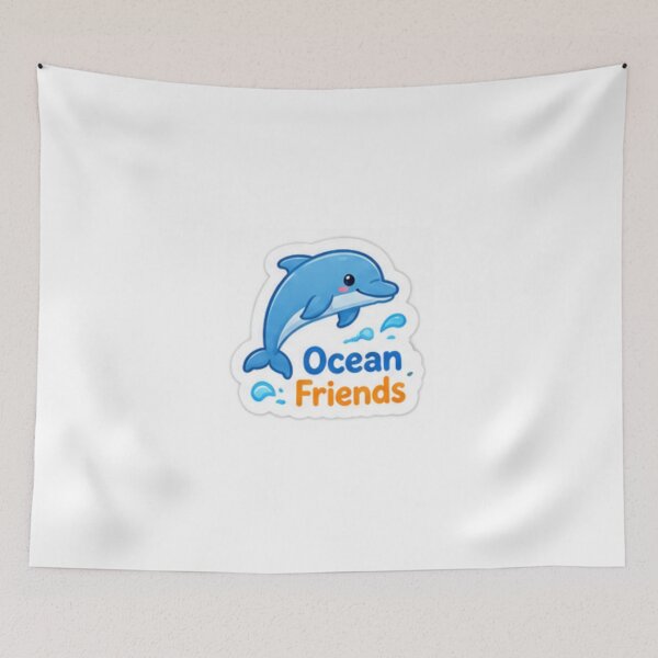 Item preview, Cute Dolphin Ocean Friends Marine Life designed and sold by LearnFunStore.