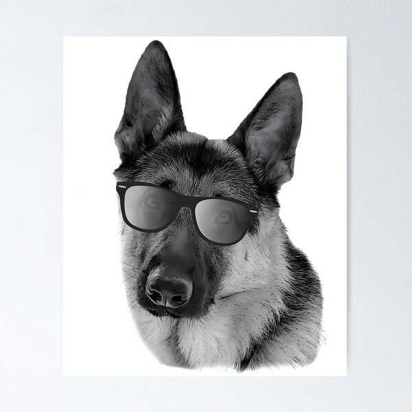 Item preview, Cool German Shepherd With Sunglasses designed and sold by uyndonG-rey.