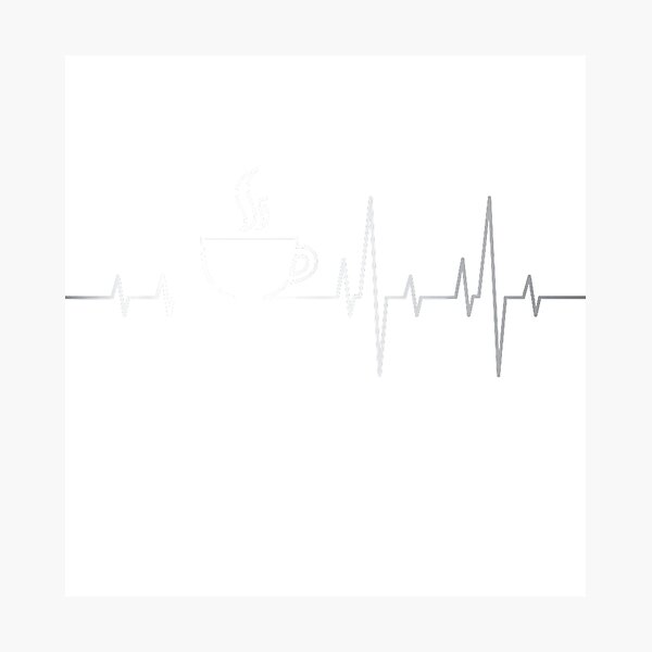 Item preview, Heartbeat Flatline Coffee Lover T-Shirt T-Shirt designed and sold by BlaqboyDesigns.