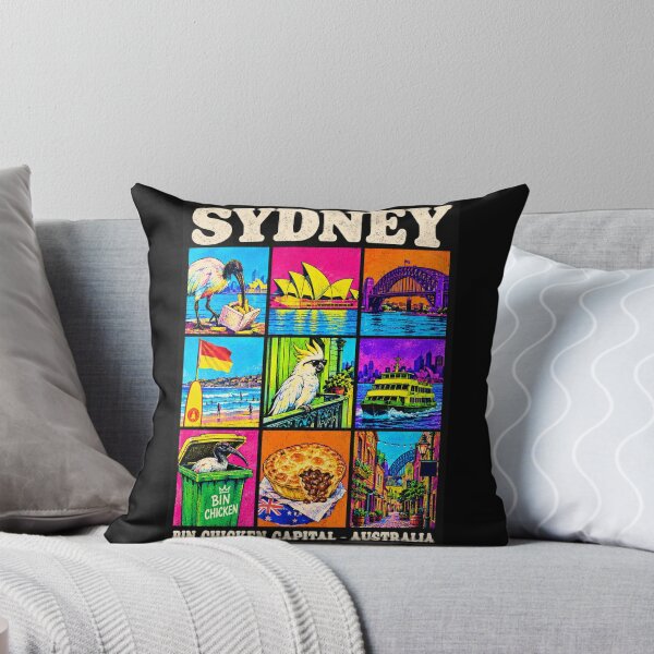 Item preview, Sydney Australia Retro Travel Bin Chicken Opera House Harbour Bridge Meat Pie designed and sold by Yellowriversss.