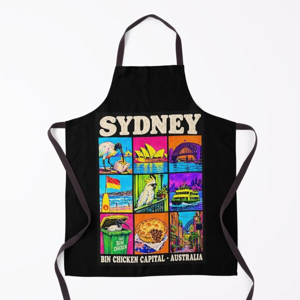 Item preview, Sydney Australia Retro Travel Bin Chicken Opera House Harbour Bridge Meat Pie designed and sold by Yellowriversss.