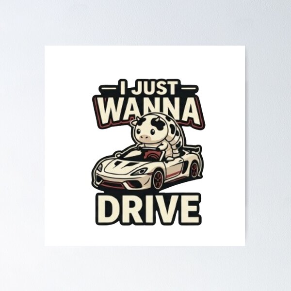 Item preview, dairy cow isopod -cow driving a car -car lovers -cars -cute cow-cartoon animal-cow lovers designed and sold by heroes-one.