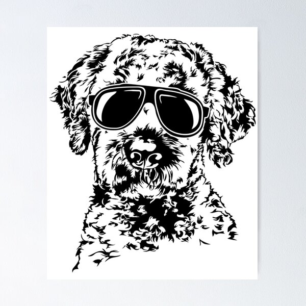 Item preview, Cool Lagotto Romagnolo With Sunglasses Dog designed and sold by uyndonG-rey.