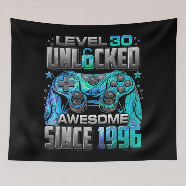 Item preview, Level 30 Unlocked Awesome Since 1996 30th Birthday Gaming designed and sold by TaraxDoolittle.