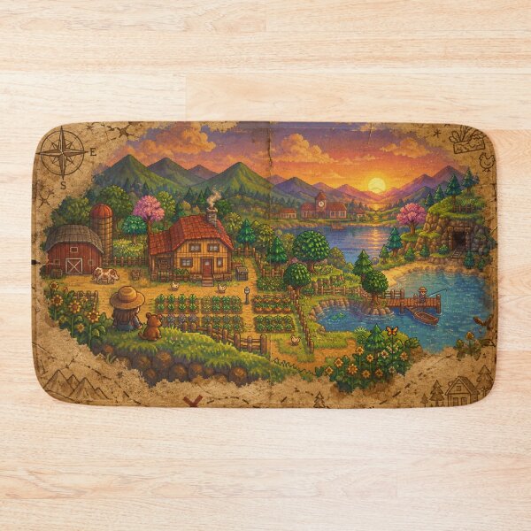 Item preview, Stardew Valley treasure Map designed and sold by FeelTheDrawing.