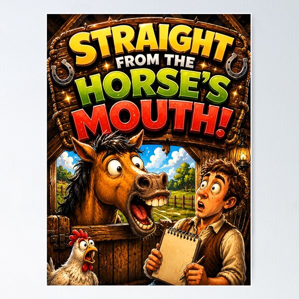 Item preview, STRAIGHT FROM THE HORSE'S MOUTH designed and sold by Smoothseer.