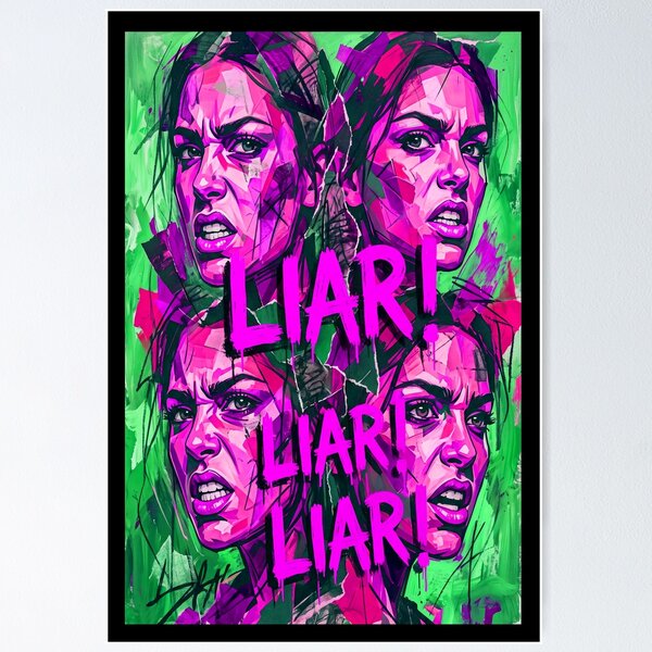 Item preview, FEMALE CALLING OUT LIAR, designed and sold by NOIMION DIGITAL ART.