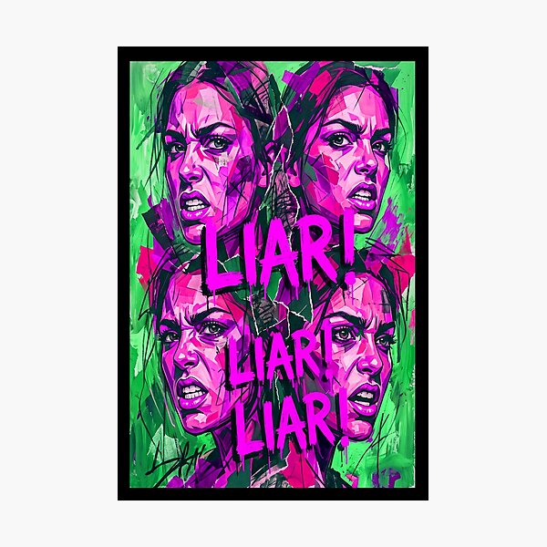 Item preview, FEMALE CALLING OUT LIAR, designed and sold by NOIMION DIGITAL ART.