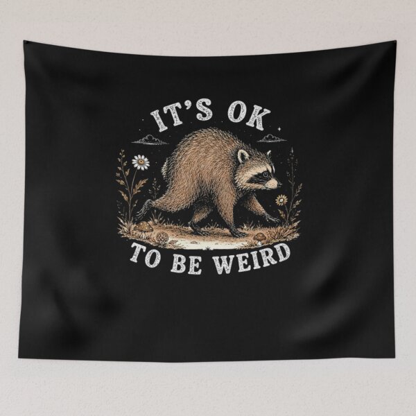 Item preview, Cottagecore Jimothy from Seattle It's OK to Be Weird Racoon designed and sold by AARABwino.