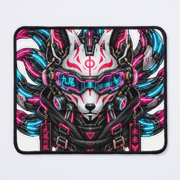 Item preview, Techwear Oni Cyber Fox Kitsune Mask Art designed and sold by RiteshCenter .