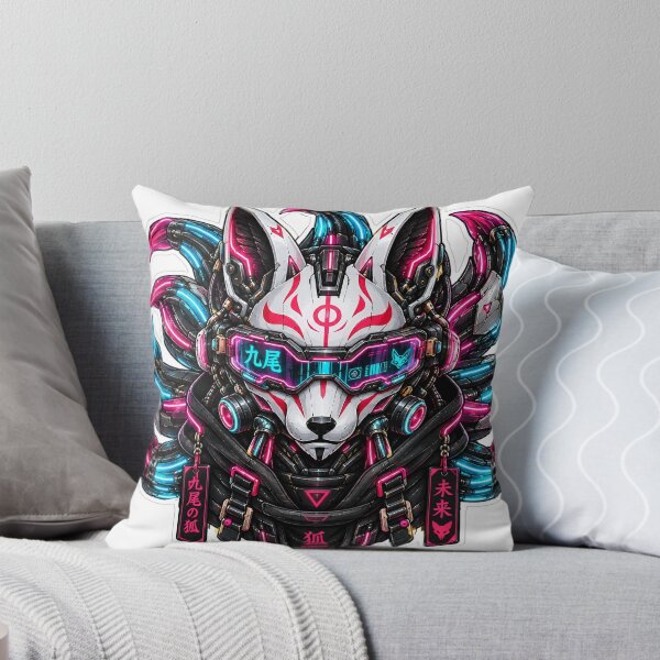 Item preview, Techwear Oni Cyber Fox Kitsune Mask Art designed and sold by RiteshCenter .