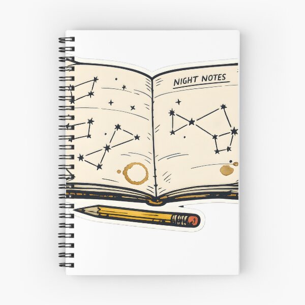 Item preview, Night Notes Astronomy Notebook Stargazer T-Shirt designed and sold by Naviora.