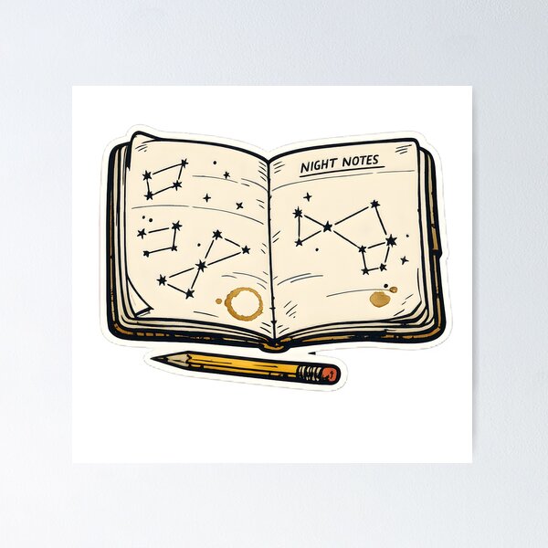 Item preview, Night Notes Astronomy Notebook Stargazer T-Shirt designed and sold by Naviora.
