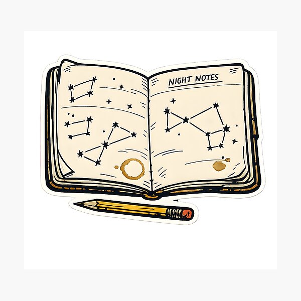 Item preview, Night Notes Astronomy Notebook Stargazer T-Shirt designed and sold by Naviora.
