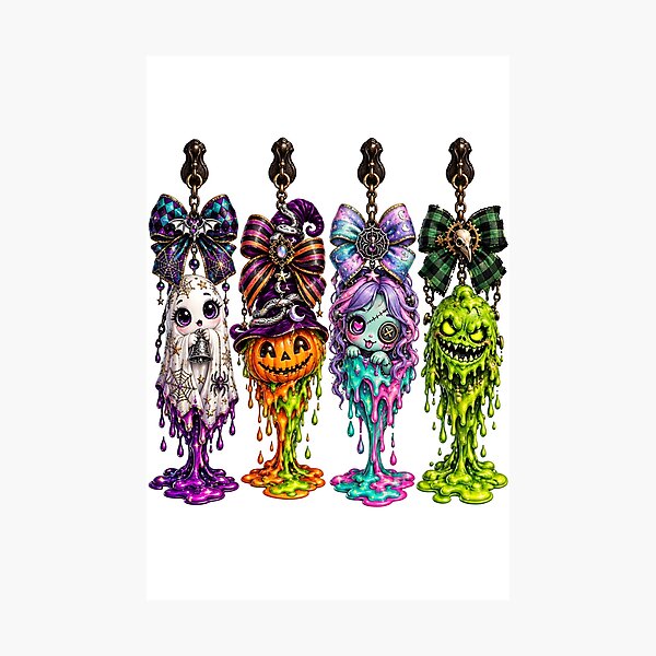 Item preview, Halloween Spooky Charms Zipper Pulls Set designed and sold by Sovereign Supply Co..