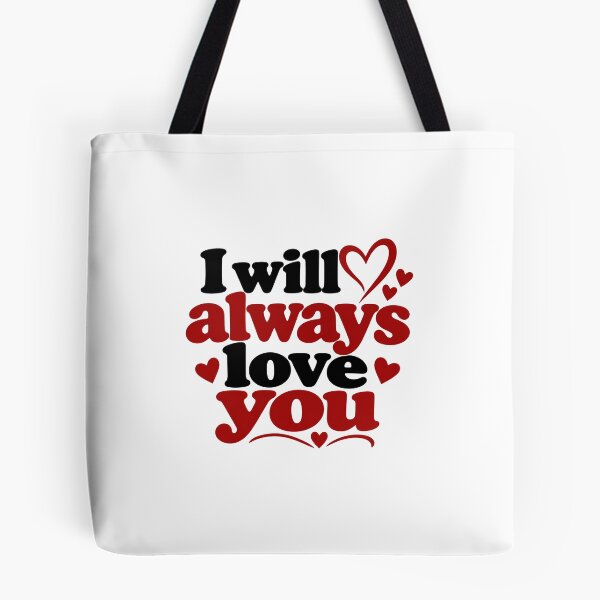 Item preview, I Will Always Love You – Romantic Love Heart Typography designed and sold by Lovestickerco.