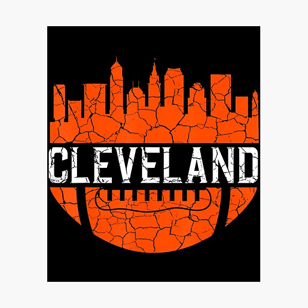 Item preview, Downtown Ohio Cleveland Skyline Football designed and sold by Artsy Pies.