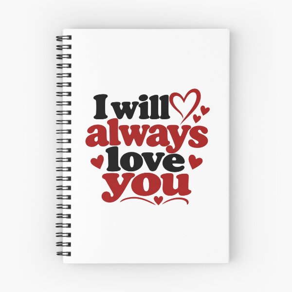 Item preview, I Will Always Love You – Romantic Love Heart Typography designed and sold by Lovestickerco.