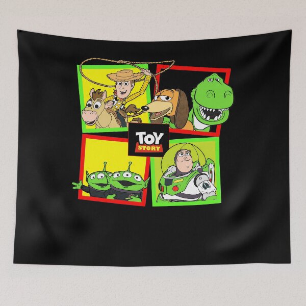 Aperçu de l'œuvre Histoire Pixar Woody Buzz Rex Aliens créée et vendue par TwolipfweddyTM.