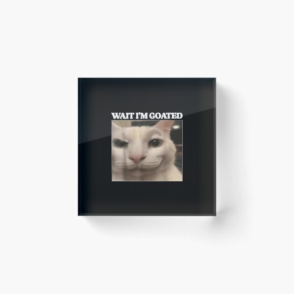 Item preview, Wait I'm Goated Cat Funny Silly Cat Staring Cat Funny Meme  designed and sold by NgumohaLanke.