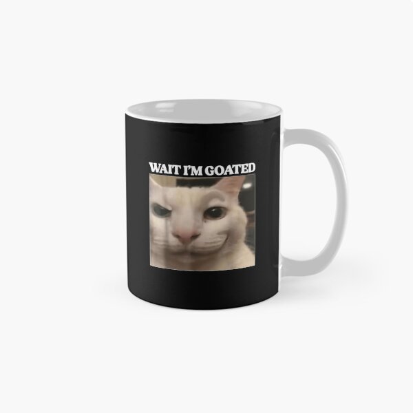 Item preview, Wait I'm Goated Cat Funny Silly Cat Staring Cat Funny Meme  designed and sold by NgumohaLanke.