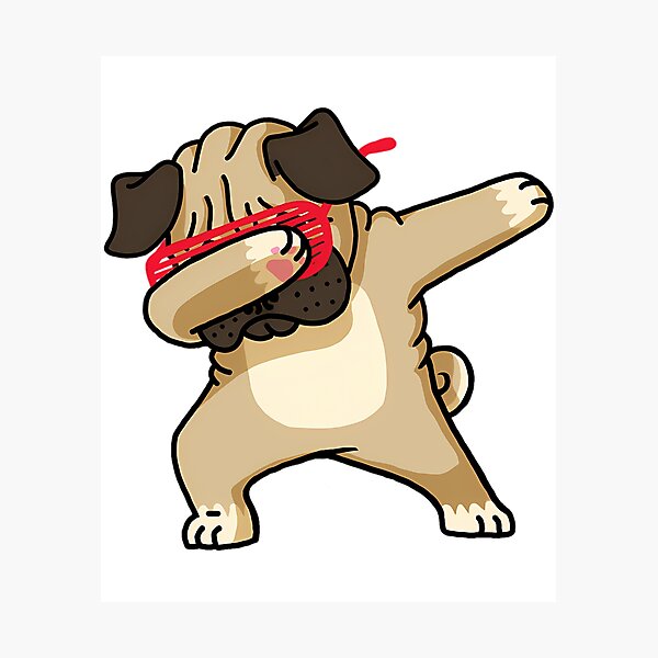 Item preview, Dabbing Pug Funny Hip Hop Tshirt designed and sold by uyndonG-rey.