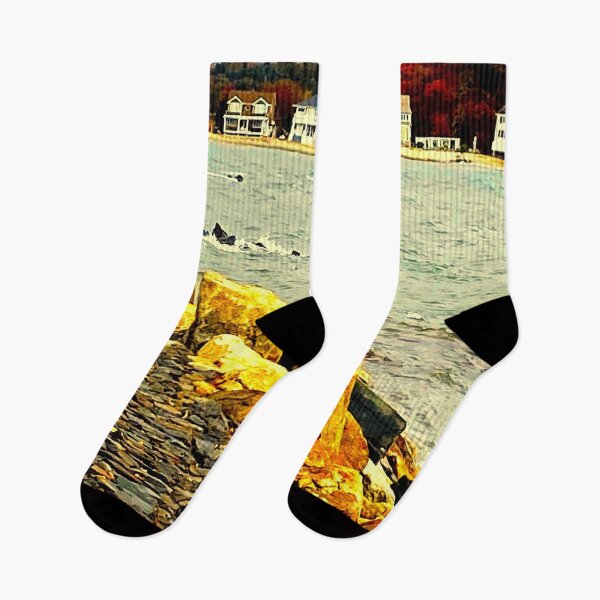 Item preview, Compo Beach Westport, CT (Blue) Sam's Seascape Series designed and sold by GiftsbyNaomi.