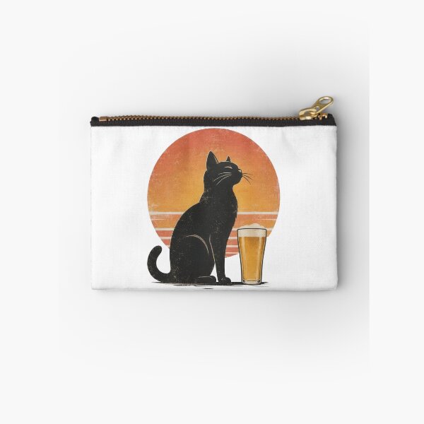 Item preview, Vintage Black Cat and Beer Pint Sunset Retro designed and sold by VELORIA706.