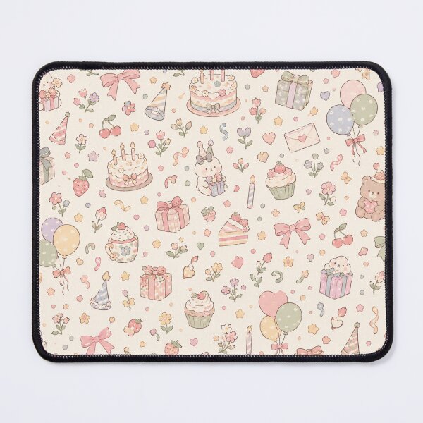 Item preview, Cute Pastel Birthday Party Seamless Pattern designed and sold by ellinnur.