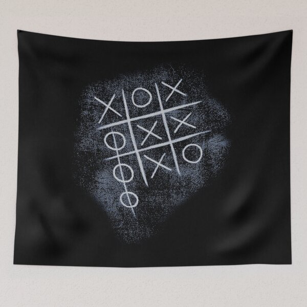Item preview, Dark Tic Tac Toe Chalkboard Grid Game Art designed and sold by tamicantik47.