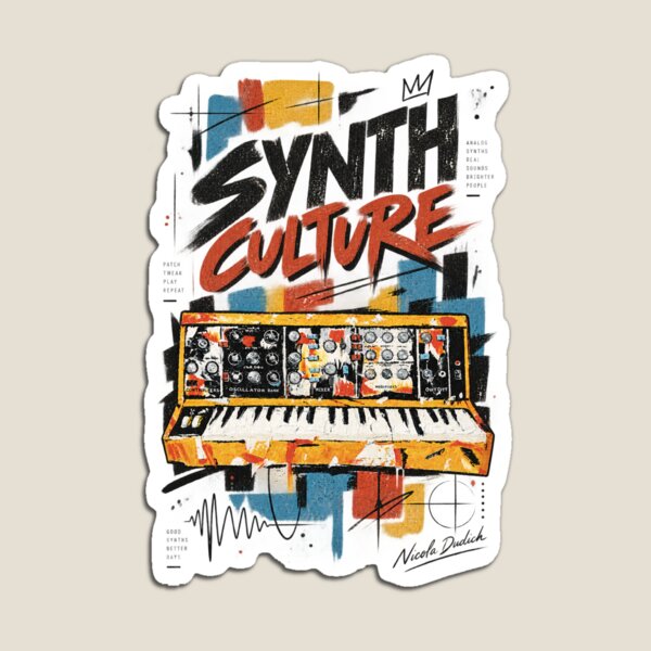 Item preview, Synth Culture – Vintage Analog Synthesizer Art designed and sold by NicolaDudich.