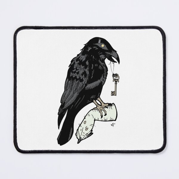 Item preview, Crow With Key Necklace Raven Keeper Secret Key designed and sold by Lauraacox-Art.