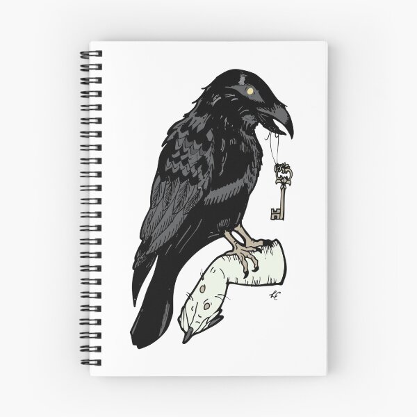 Item preview, Crow With Key Necklace Raven Keeper Secret Key designed and sold by Lauraacox-Art.