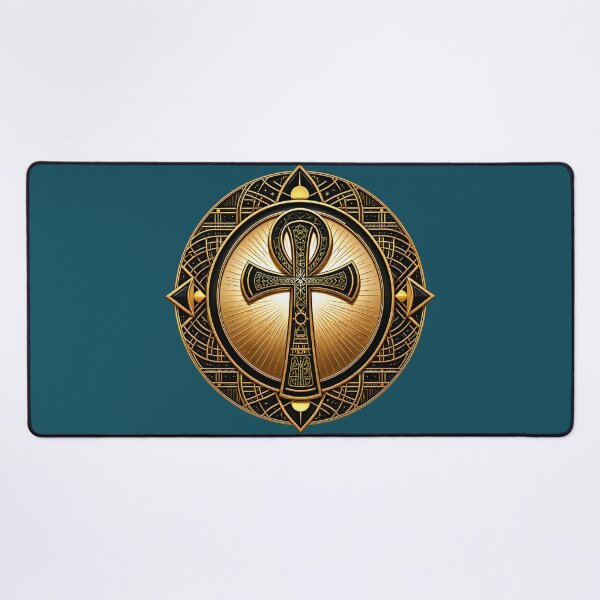 Item preview, Ancient Egyptian Ankh Symbol with Intricate Geometric Design - African Spirituality Art designed and sold by 'VARI'.