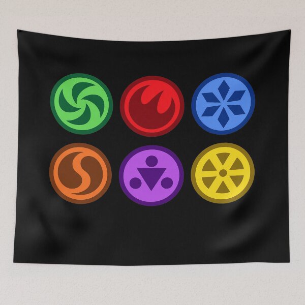 Item preview, Six Colorful Element Emblem Icons - Medallions 3 designed and sold by Eddiepublic.