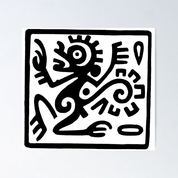 Item preview, Traditional Mayan Art Drawing designed and sold by colliophoto.