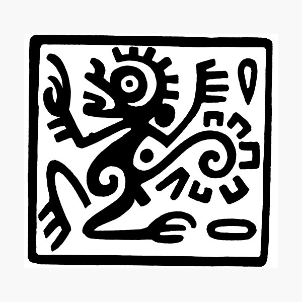 Item preview, Traditional Mayan Art Drawing designed and sold by colliophoto.