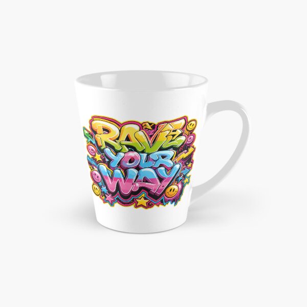 Item preview, Rave Your Way – Neon Acid Graffiti Typography designed and sold by RH Design Lab.