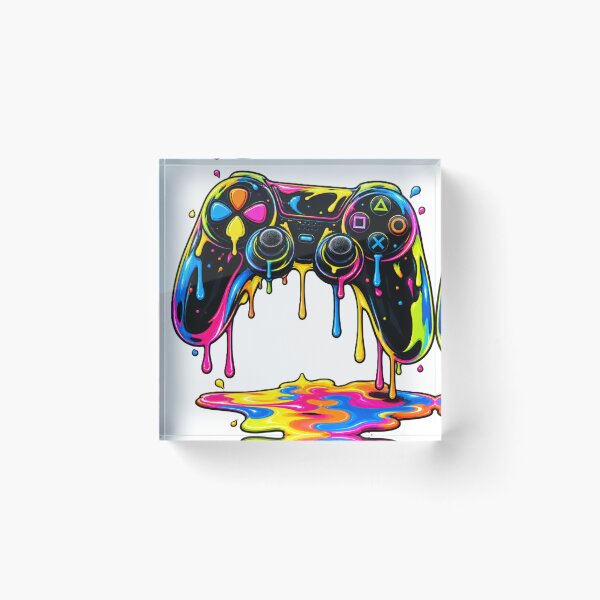 Item preview, Neon Drip Gaming Controller Sticker designed and sold by PRIME4YOU.