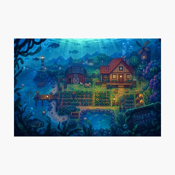 Item preview, Stardew Valley Under Water designed and sold by FeelTheDrawing.