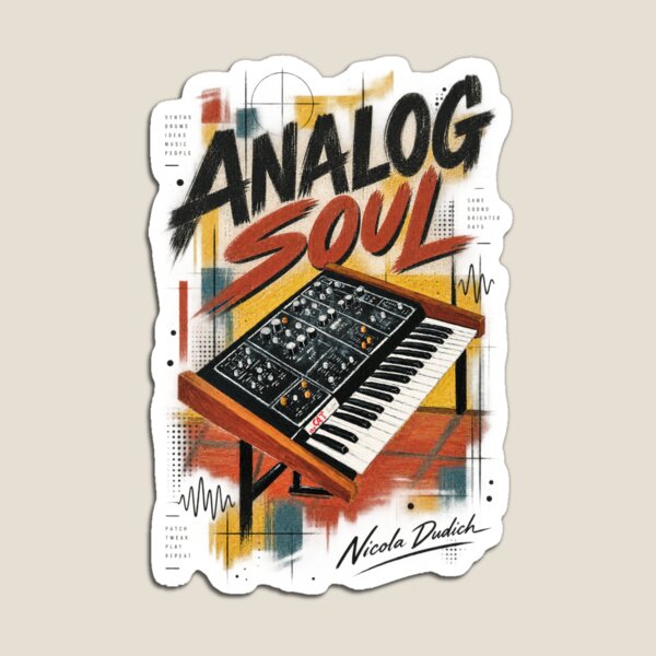 Item preview, Analog Soul – Vintage Synthesizer Music Art designed and sold by NicolaDudich.