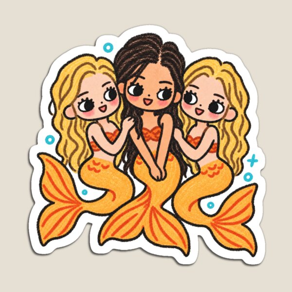 Item preview, H2o Just add Water Emma Cleo Rikki Mermaid Sticker y2k designed and sold by ArtsySquidy.