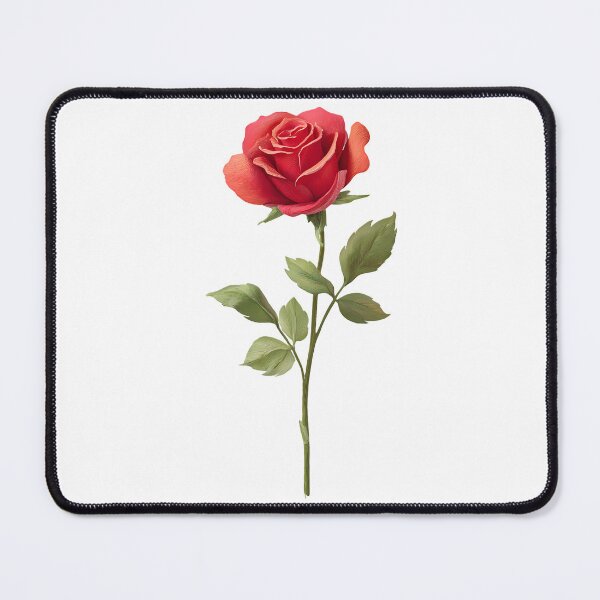 Item preview, Elegant illustration of a red rose – realistic botanical art designed and sold by Nela-&-Lena.