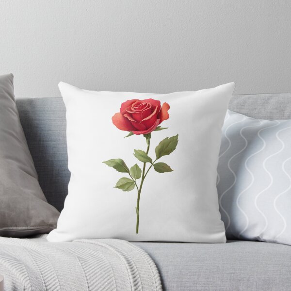Item preview, Elegant illustration of a red rose – realistic botanical art designed and sold by Nela-&-Lena.